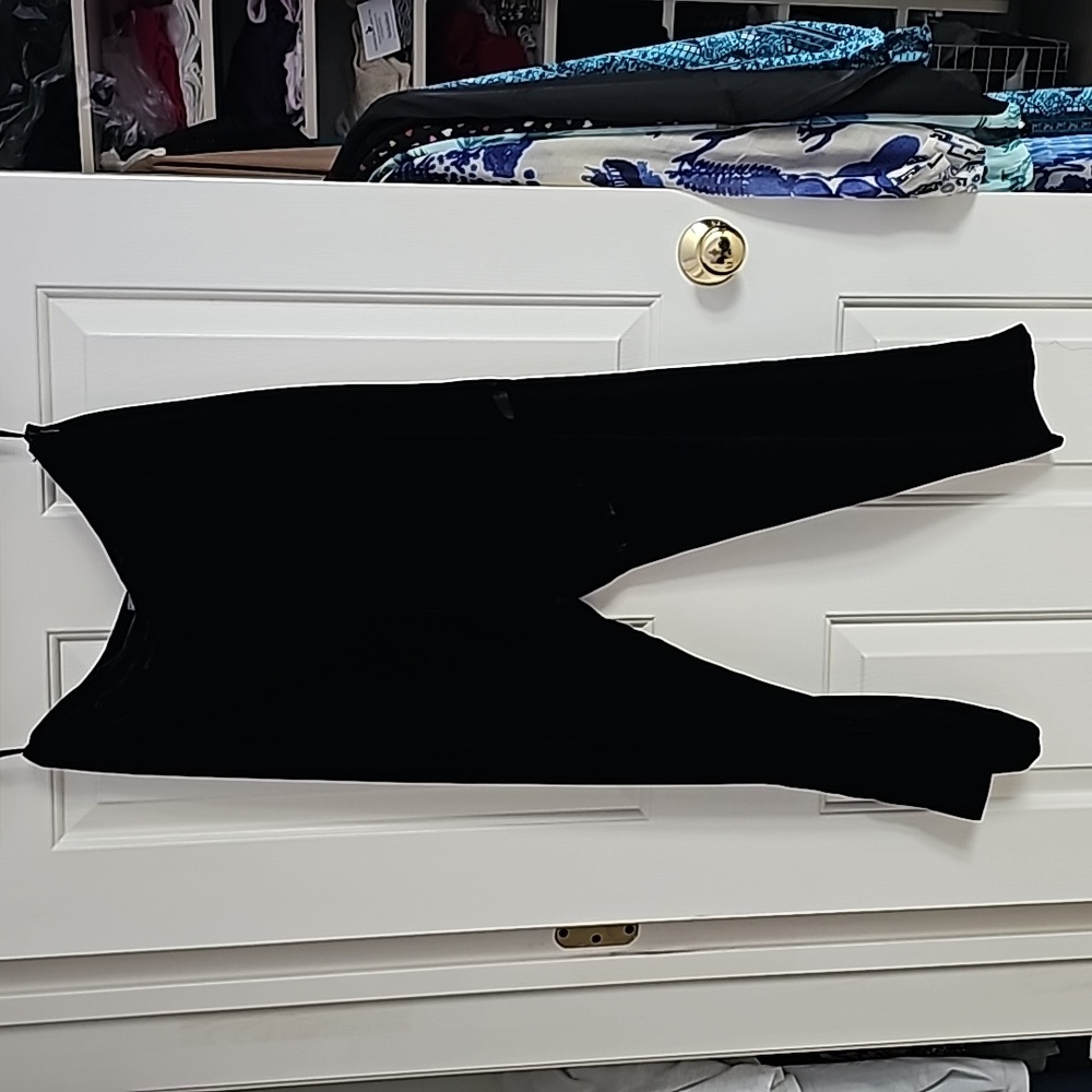 VELVET pants 10P black